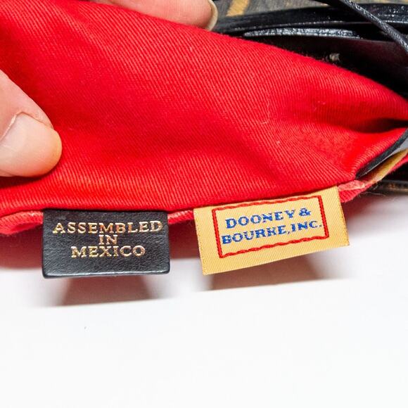 Vintage DOONEY & BOURKE Signature Hearts Anniversary Collection Gray Hobo Bag - Picture 10 of 11